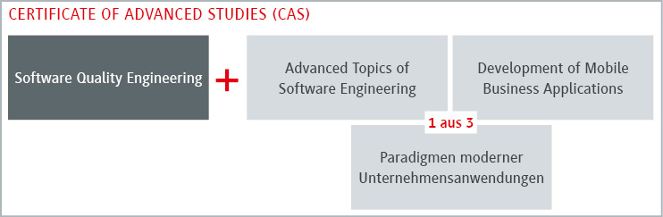 Zertifikat für fortgeschrittene Studien in Softwarequalität