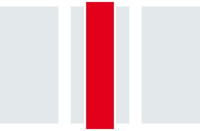 Minimalistisches Design mit rotem Element
